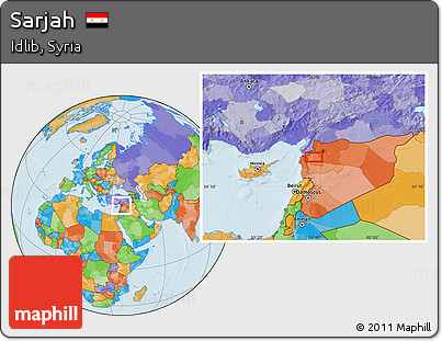 Political Location Map of Sarjah