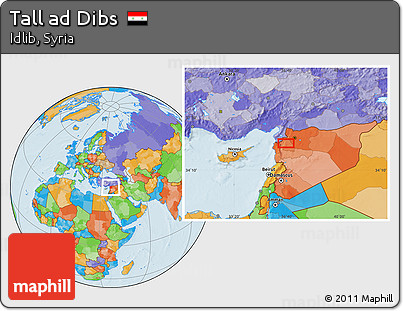 Political Location Map of Tall Ad Dibs