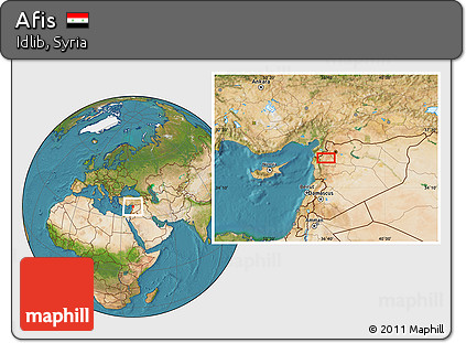 Satellite Location Map of Afis