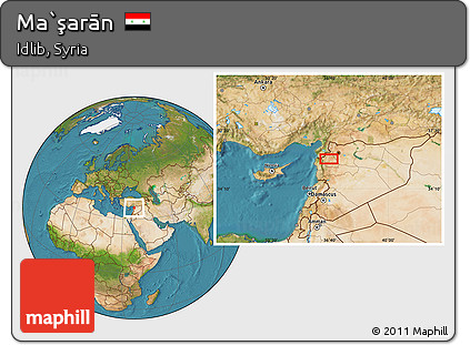 Satellite Location Map of Ma`şarān