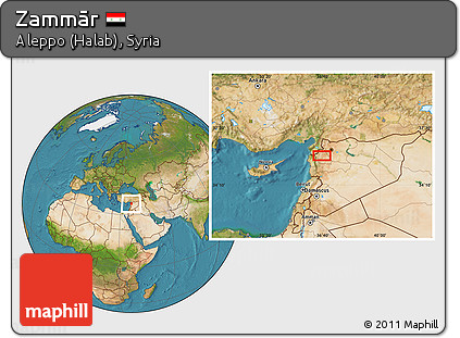 Satellite Location Map of Zammār
