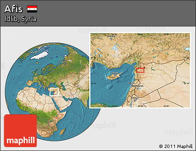 Satellite Location Map of Afis