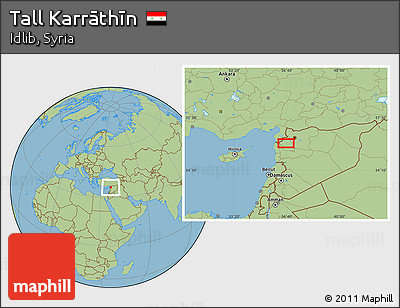 Savanna Style Location Map of Tall Karrāthīn