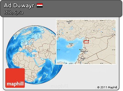 Shaded Relief Location Map of Ad Duwayr