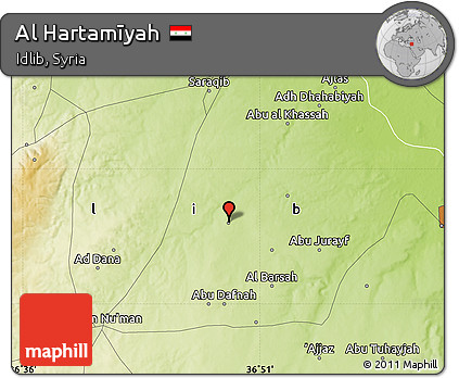 Physical Map of Al Hartamīyah