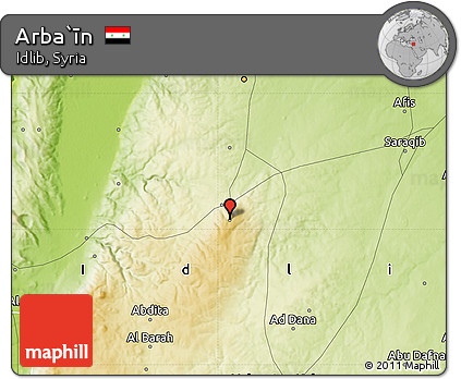 Physical Map of Arba`īn