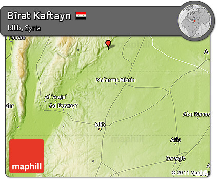 Physical Map of Bīrat Kaftayn