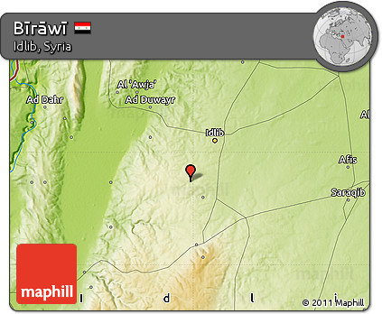 Physical Map of Bīrāwī
