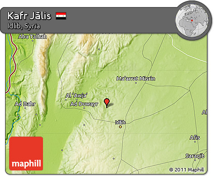 Physical Map of Kafr Jālis