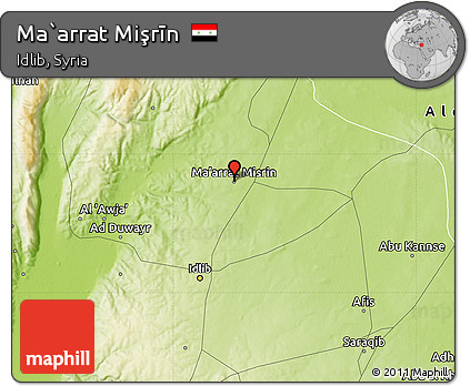 Physical Map of Ma`arrat Mişrīn