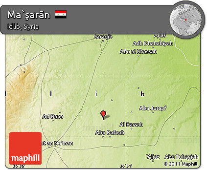 Physical Map of Ma`şarān