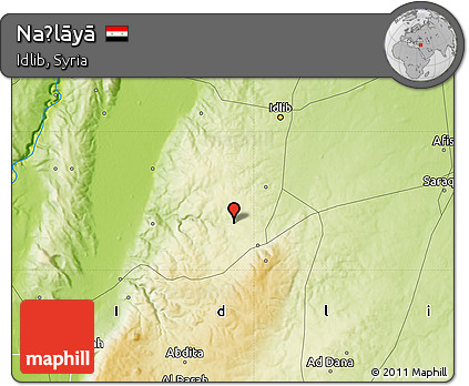 Physical Map of Naḩlāyā
