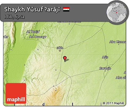 Physical Map of Shaykh Yūsuf Ḩarājī