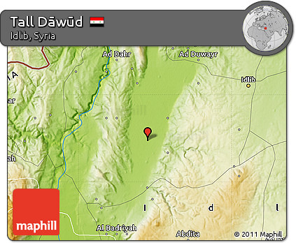 Physical Map of Tall Dāwūd