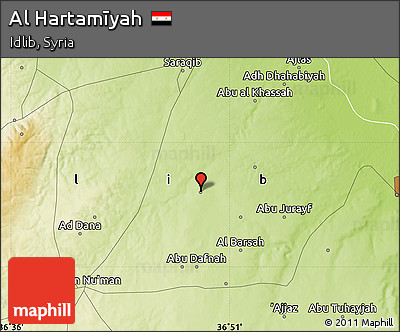 Physical Map of Al Hartamīyah