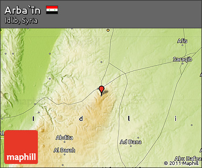 Physical Map of Arba`īn