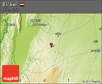 Physical Map of Bīrāwī