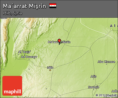 Physical Map of Ma`arrat Mişrīn