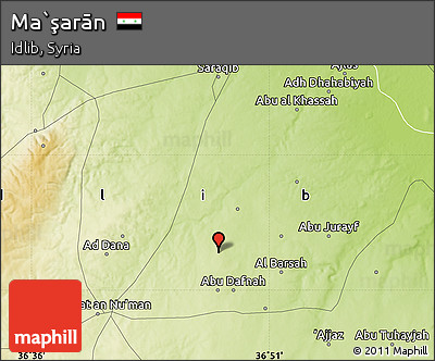 Physical Map of Ma`şarān