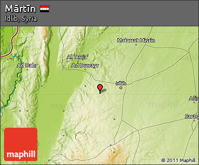 Physical Map of Mārtīn