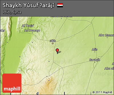 Physical Map of Shaykh Yūsuf Ḩarājī