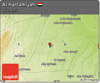 Physical Map of Al Hartamīyah