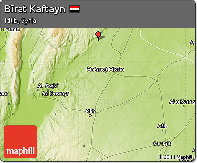 Physical Map of Bīrat Kaftayn