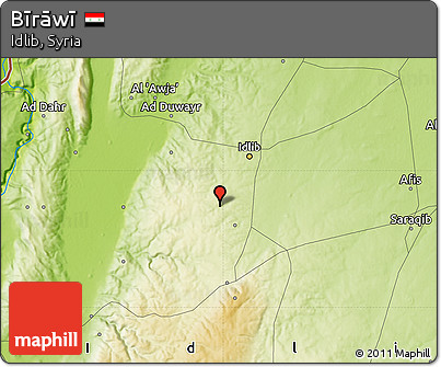 Physical Map of Bīrāwī