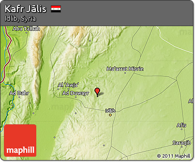 Physical Map of Kafr Jālis