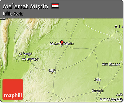 Physical Map of Ma`arrat Mişrīn
