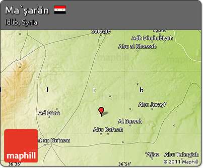 Physical Map of Ma`şarān