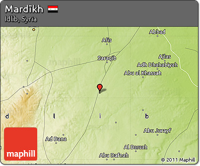 Physical Map of Mardīkh