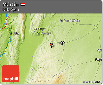 Physical Map of Mārtīn