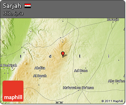 Physical Map of Sarjah