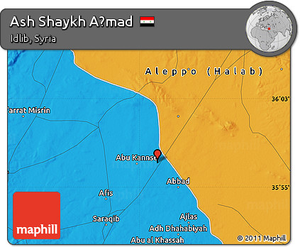 Political Map of Ash Shaykh Aḩmad