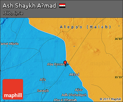 Political Map of Ash Shaykh Aḩmad