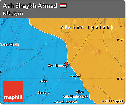 Political Map of Ash Shaykh Aḩmad