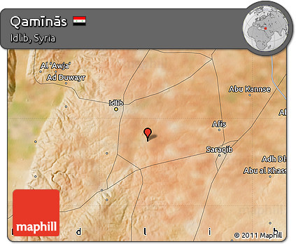 Satellite Map of Qamīnās