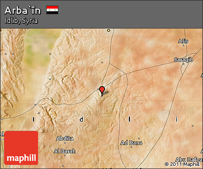 Satellite Map of Arba`īn