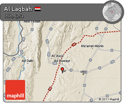Shaded Relief Map of Al Laqbah
