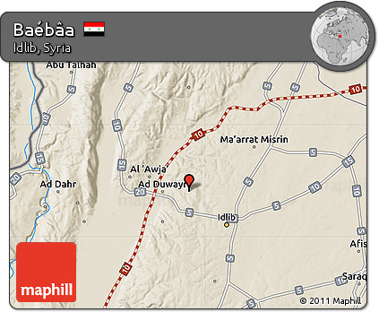Shaded Relief Map of Baébâa
