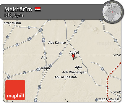 Shaded Relief Map of Makhārīm