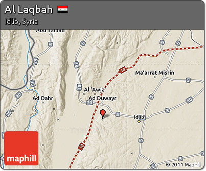 Shaded Relief Map of Al Laqbah