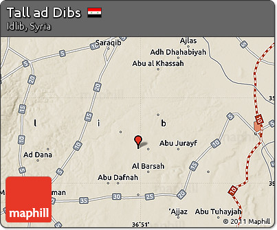 Shaded Relief Map of Tall Ad Dibs