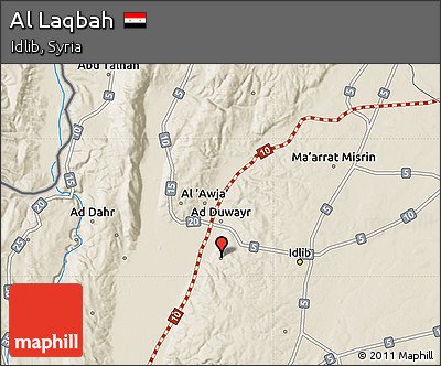 Shaded Relief Map of Al Laqbah