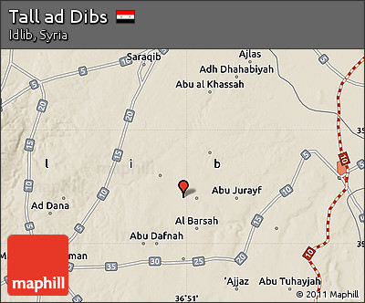 Shaded Relief Map of Tall Ad Dibs