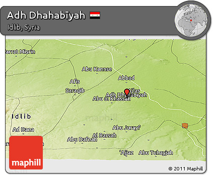 Physical Panoramic Map of Adh Dhahabīyah