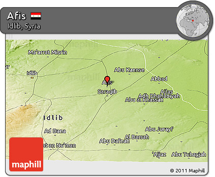 Physical Panoramic Map of Afis
