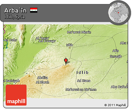 Physical Panoramic Map of Arba`īn