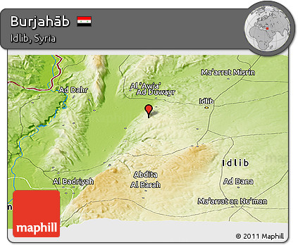 Physical Panoramic Map of Burjahāb